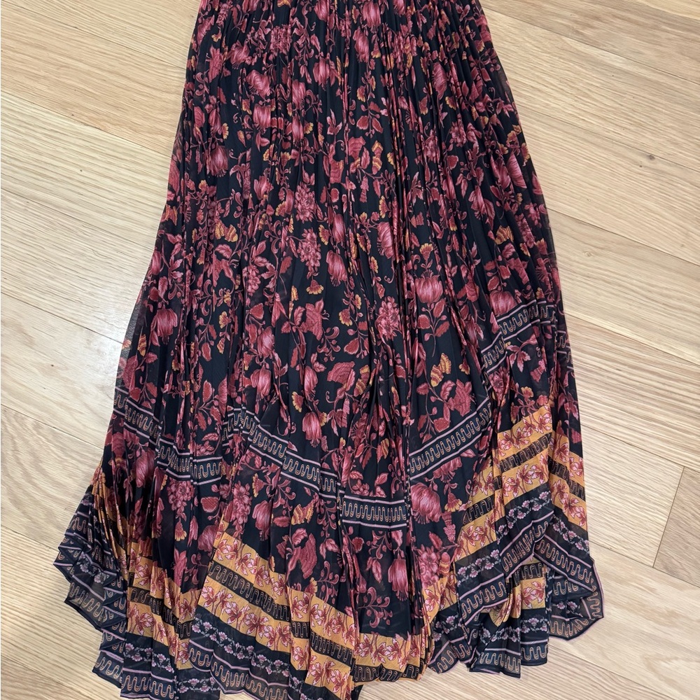 Floral Black and Pink Skirt from Alice and Olivia.